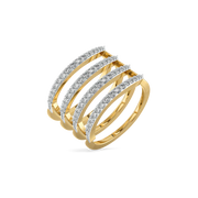 Xyvoris Lab Grown Diamond Ring in 18kt Gold Vermeil | GEMSURE