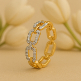Lyrexora Lab Grown Diamond Ring in 18kt Gold Vermeil | GEMSURE