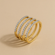 Xyvoris Lab Grown Diamond Ring in 18kt Gold Vermeil | GEMSURE