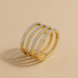 Xyvoris Lab Grown Diamond Ring in 18kt Gold Vermeil | GEMSURE