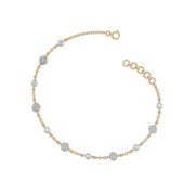 Aelvion Lab Grown Diamond Bracelet in 18kt Gold Vermeil | GEMSURE