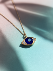 Celestial Bloom Lab Diamond Evil Eye Pendant | GEMSURE