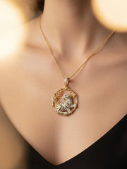Tiger Lab Diamond Pendant + Brooch | GEMSURE