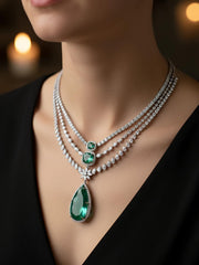 Radiant Ember Lab Diamond Necklace | GEMSURE