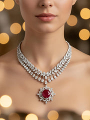 Crystal Mirage Lab Diamond Necklace | GEMSURE