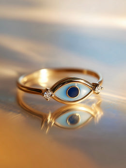 Mystic Gaze Lab Diamond Evil Eye Ring | GEMSURE