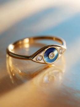 Celestial Guard Lab Diamond Evil Eye Ring | GEMSURE